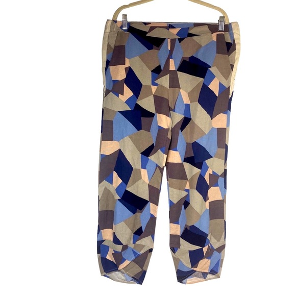 MISSLOOK Pants - Misslook Tulip Hem Geometric Design Lounge Pants Size Small Cropped